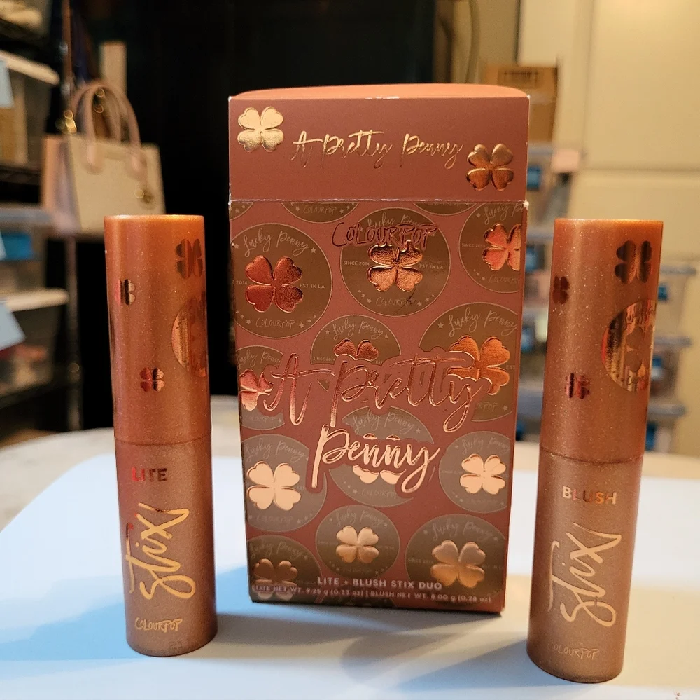 Colourpop A Pretty Penny Blush Stix Duo Lite (On A Streak) & Blush (Cash In) NIB
